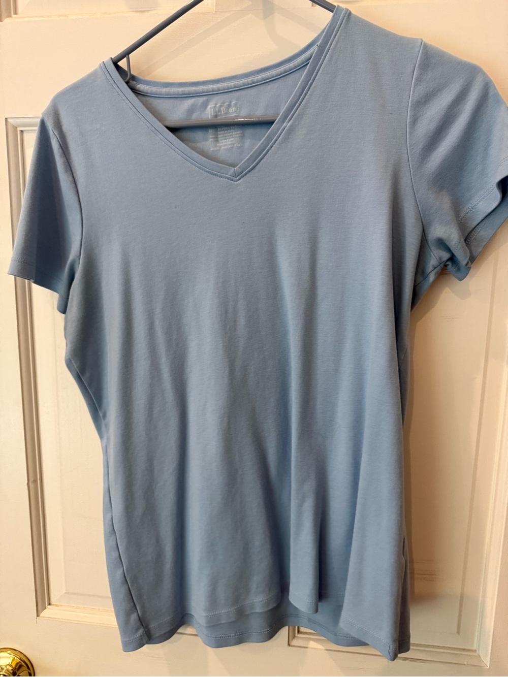 L.L. Bean Women’s V-Neck Tee in Sky Blue